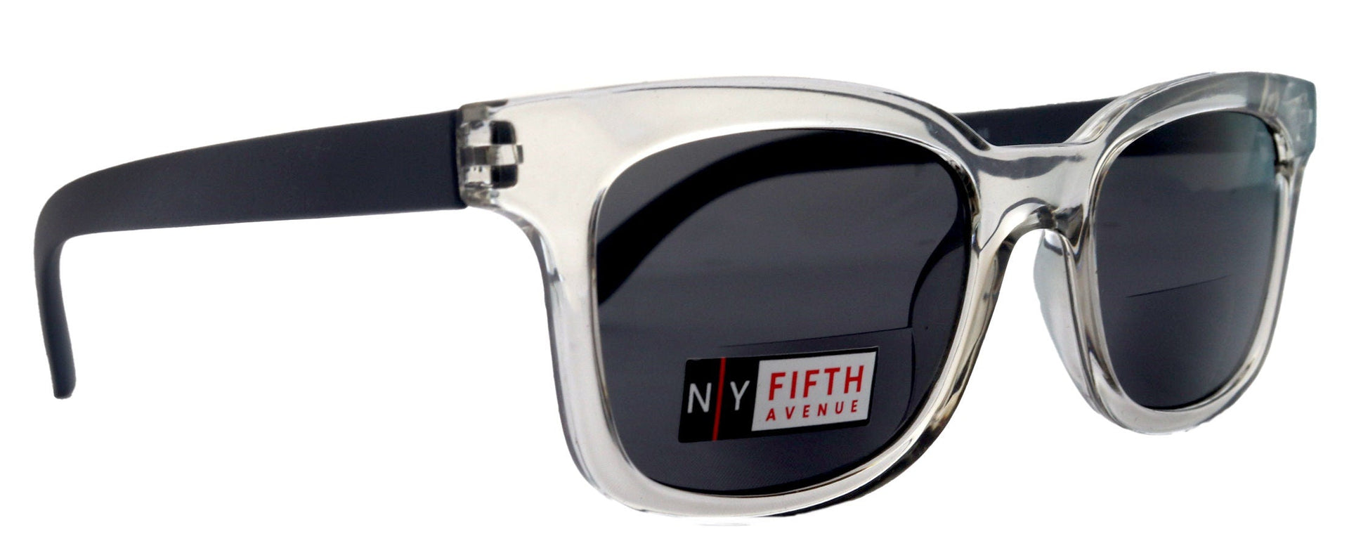 Mars, High-End Line Bifocal (Clear On Top) Sun Readers Unixes OR Non-Bifocal Readers Sunglasses (Transparent  Grey) NY Fifth Avenue